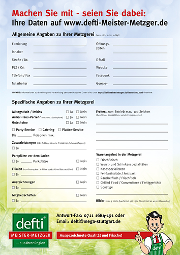defti-Meister-Metzger Bewerbungsformular defti-Meister-Metzger Bewerbungsformular